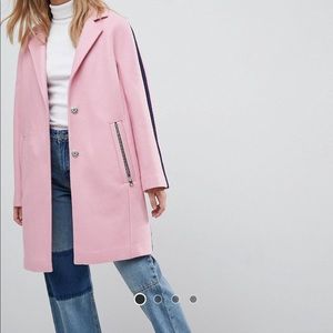 ASOS Sports Tipping Coat with zipper pockets